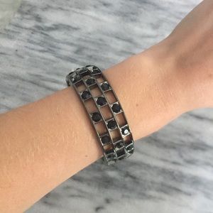 NWT Kenneth Cole Hematite Black Stone Bracelet